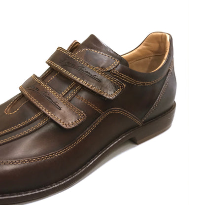 Sneakers scarpa con chiusura a strappo Uomo NeroGiardini 09261 in vera pelle - Color Marrone