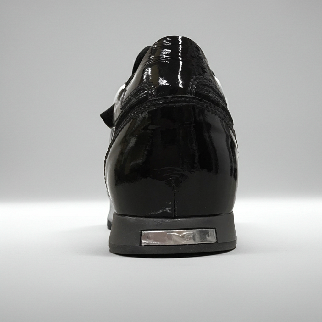 Sneakers A907919 in Vera Pelle Naplak, Pelle Scamosciata, chiusura triplo strappo, Nero 40/41x2/42/43