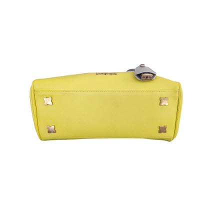 Borsa Bauletto Donna LauraBiagiotti Giallo e Beige 30x20x11