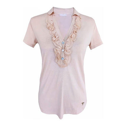 T-shirt Elegante Donna NeroGiardini P561905D in Rosa Cipria