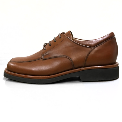 Scarpe Uomo Boomerang 9710 in Vera Pelle Marrone Avana - Stringate Eleganti con Lacci