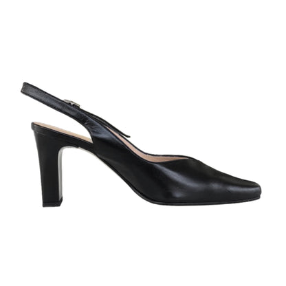 Décolleté Slingback Merianna 1057 in Vera Pelle e Vernice con cinturino regolabile