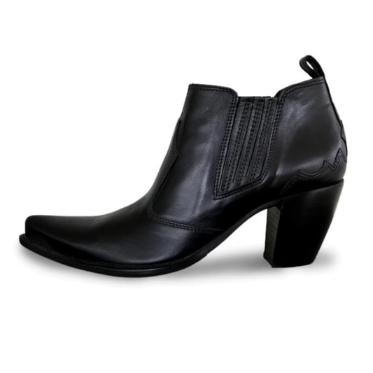 Stivaletti Texani Donna NeroGiardini in Vera Pelle, Colore Nero, Tacco 6 cm, Elastici Laterali
