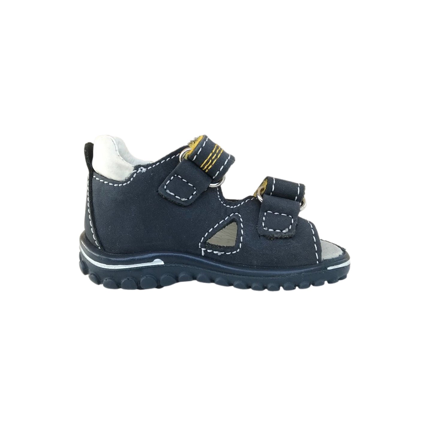 Sandali Bambino Primigi con Chiusura a Strappo, Blu Navy con Dettagli Gialli, Suola Antiscivolo, 19 EU