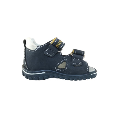 Sandali Bambino Primigi con Chiusura a Strappo, Blu Navy con Dettagli Gialli, Suola Antiscivolo, 19 EU