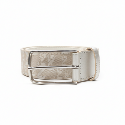 Cintura Platino Beige con punti luce monogram Nero Giardini