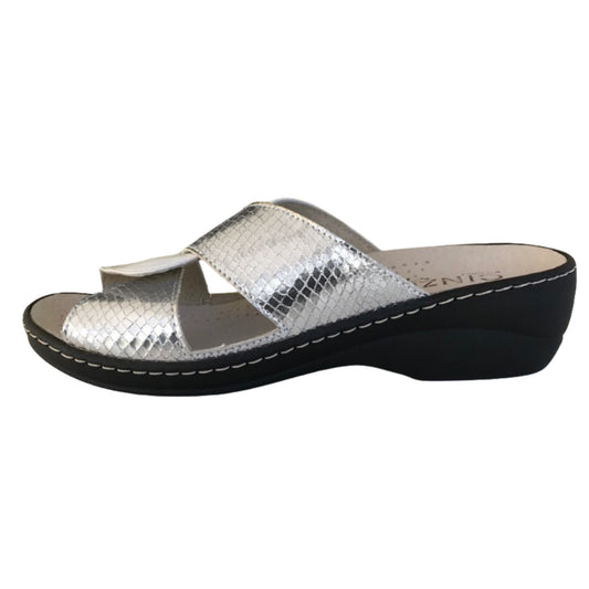 Ciabatte Donna Cinzia Soft IAEH63VPY Argento e Bianco con Plantare Estraibile