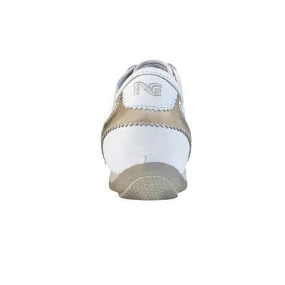 Sneakers Donna NeroGiardini 00275 Vera Pelle Bianco e Oro