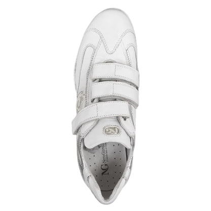 Sneakers con Strappo Uomo NeroGiardini 07668 Vera Pelle Bianco