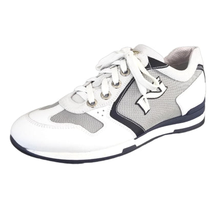 Sneakers Uomo NeroGiardini P008025 Vera Pelle Bianco Blu - 44 EU