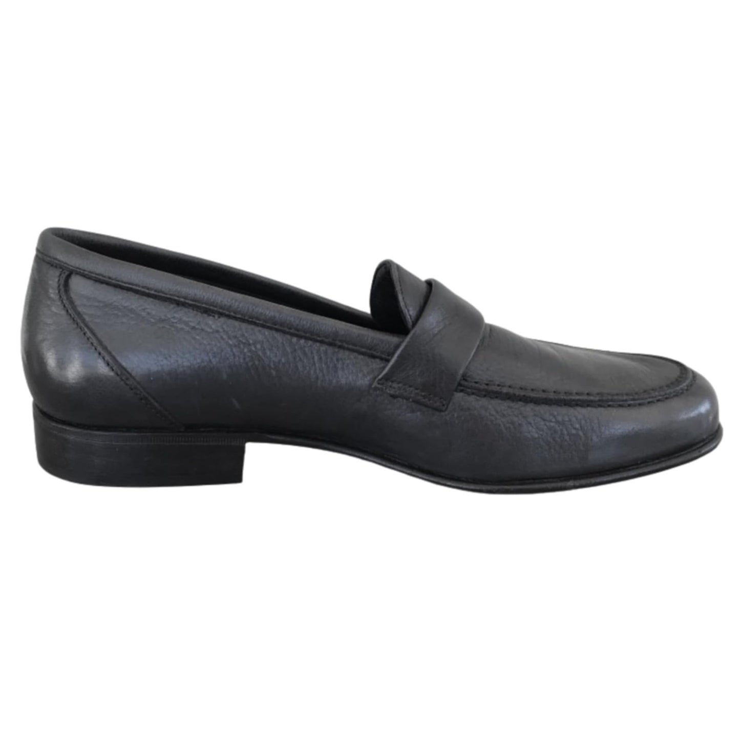 Mocassini Uomo Enzo del Lago 086 Pelle Nero con Fibbia Fondo Cuoio