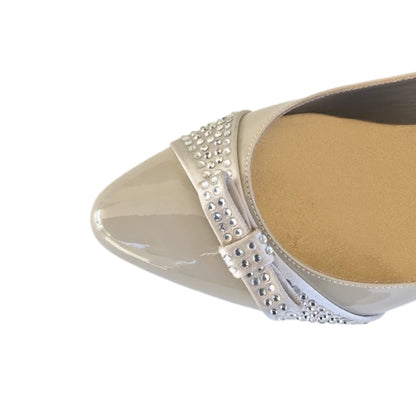 Décolleté P308980DE Vera Pelle Vernice Moonlight Sabbia