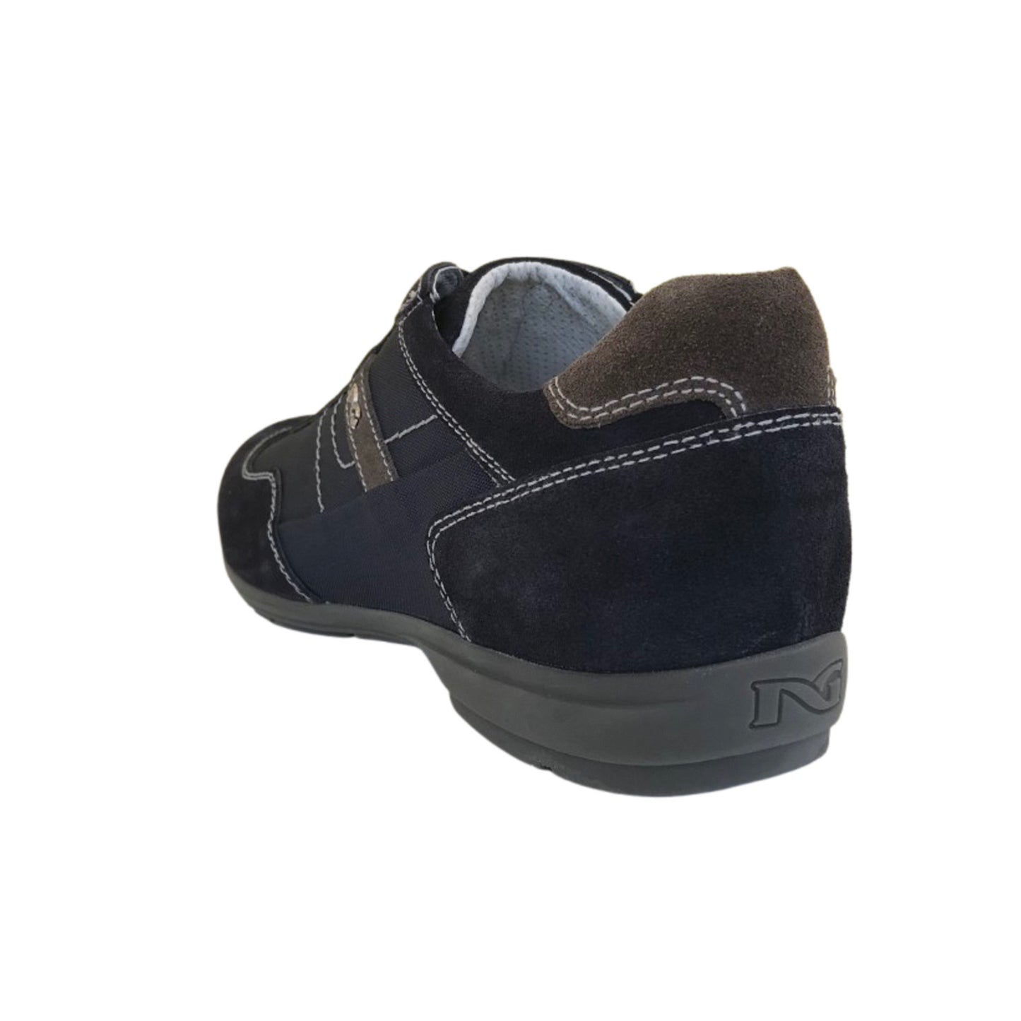 Sneakers Uomo NeroGiardini P704780U Vera Pelle Scamosciata Tessuto Blu Indios