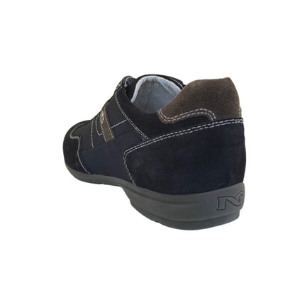 Sneakers Uomo NeroGiardini P704780U Vera Pelle Scamosciata Tessuto Blu Indios