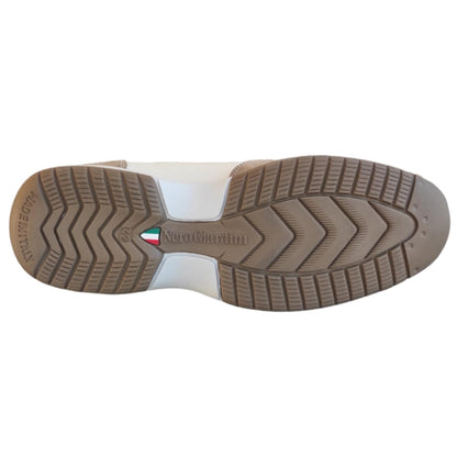 Sneakers Uomo NeroGiardini P100530U Vera Pelle e camoscio Bianco Crema e Castoro - 42 EU