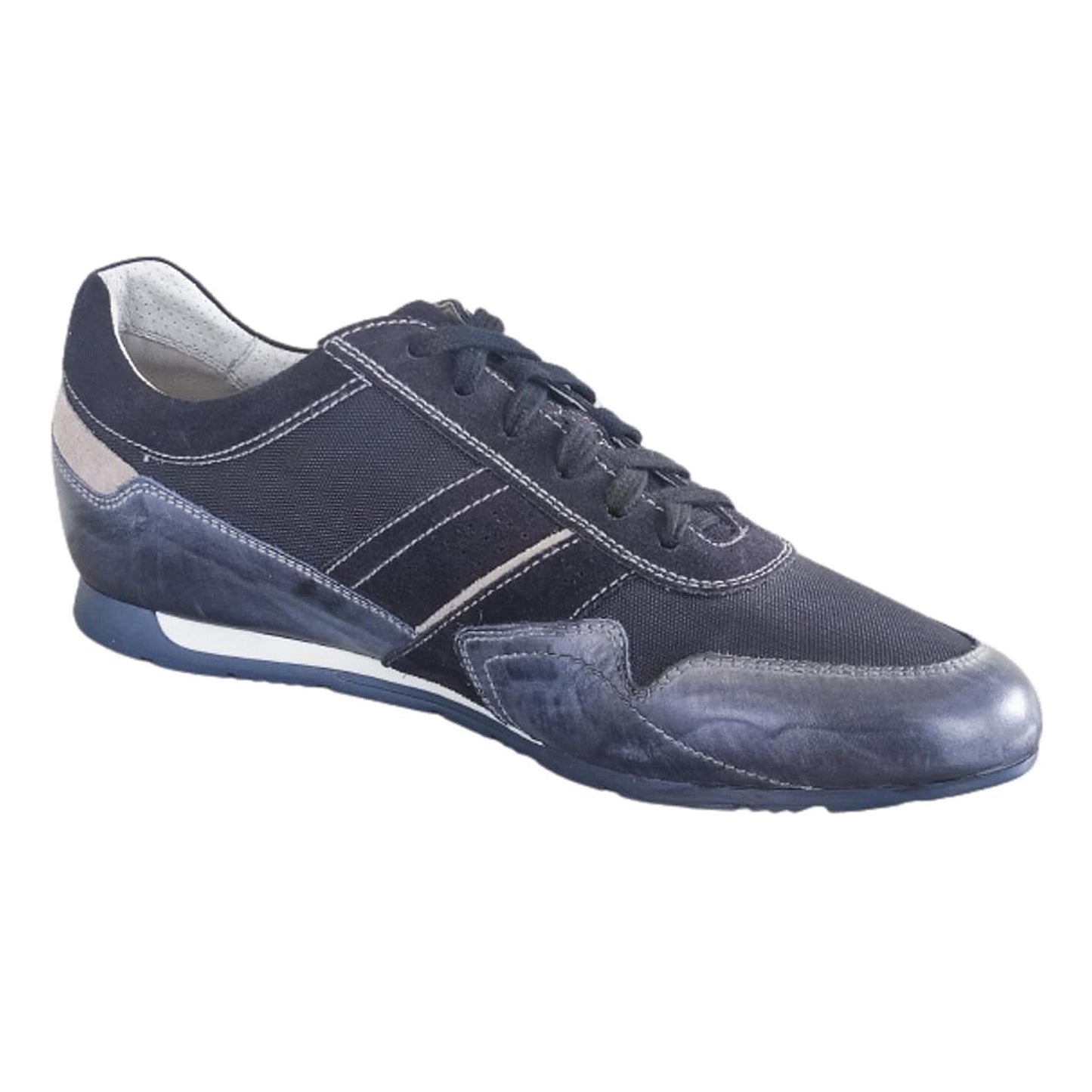 Sneakers Uomo NeroGiardini P201160U Vera Pelle e Tessuto Blu indios - 42 EU