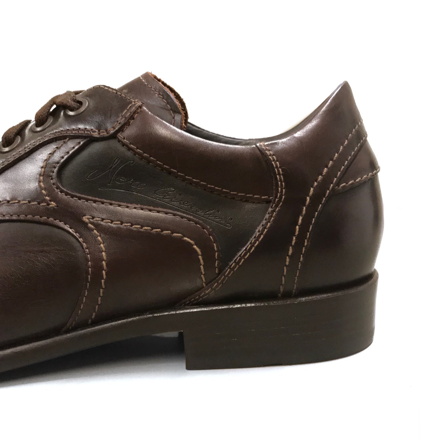 Sneakers Stringate Uomo NeroGiardini P100631U Vera Pelle, Marrone, Fondo Cuoio