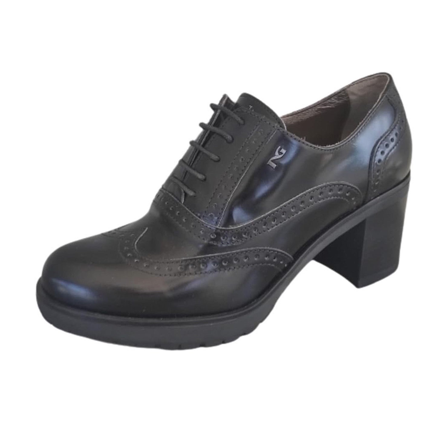 Scarpe Francesine Donna NeroGiardini Art A616490D Tacco a blocco, Vera Pelle, Colore Nero - Eleganti e Comode per Ogni Occasione