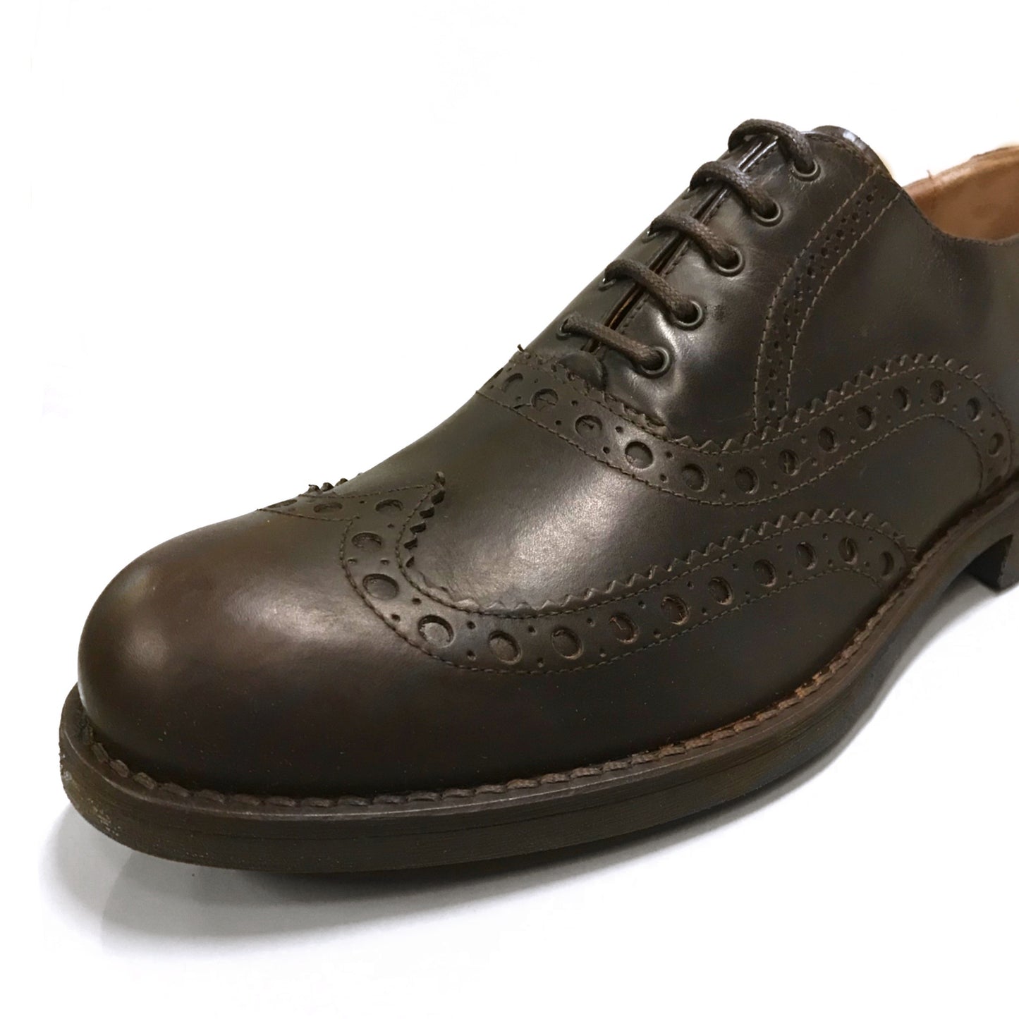 Scarpa Inglesina Uomo NeroGiardini 09225 Vera Pelle, Marrone Caffè - Numero 44
