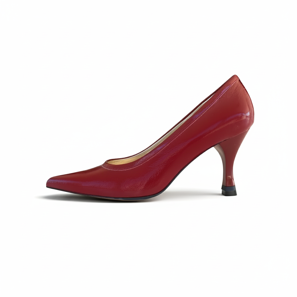 Décolleté a Punta NeroGiardini 00400 – Vera Pelle in Vernice Rosso Bordeaux, 36