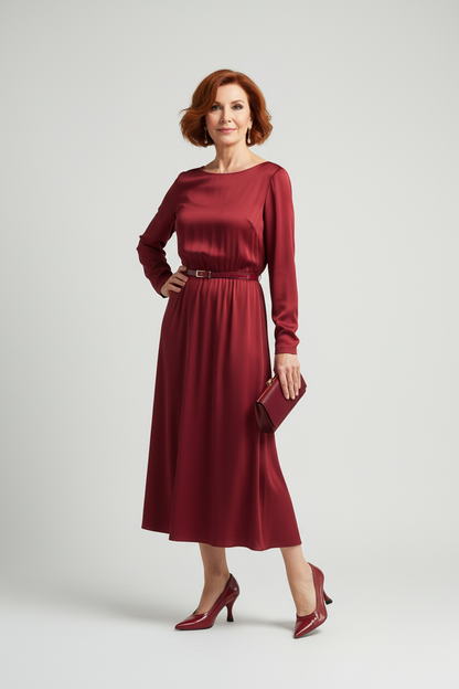 Décolleté a Punta NeroGiardini 00400 – Vera Pelle in Vernice Rosso Bordeaux, 36