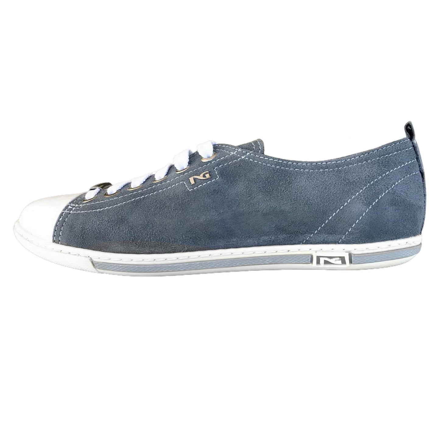 Sneakers basse Donna NeroGiardini P308430D Vera Pelle Blu Avio
