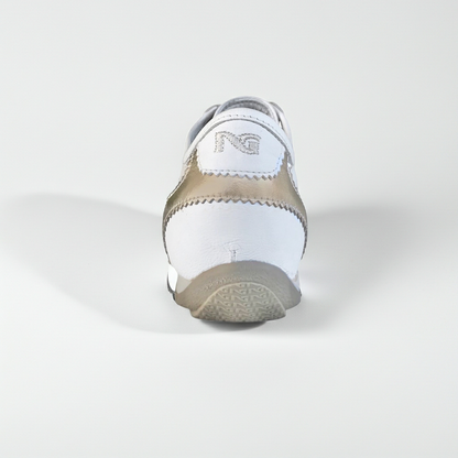 Sneakers Donna NeroGiardini 00275 Vera Pelle Bianco e Oro