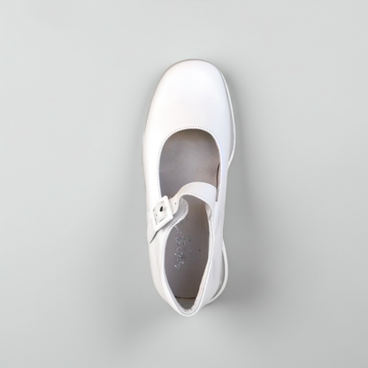Scarpe con cinturino Giostra 740 Vera Pelle Bianco, Numero 38 EU