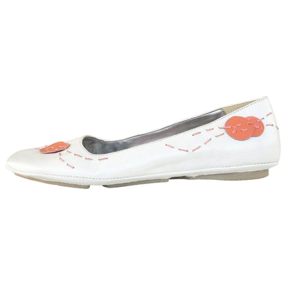 Nanà Ballerine 1642, Scarpe Donna e Ragazza, Nappa Bianco con Dettagli Rosa