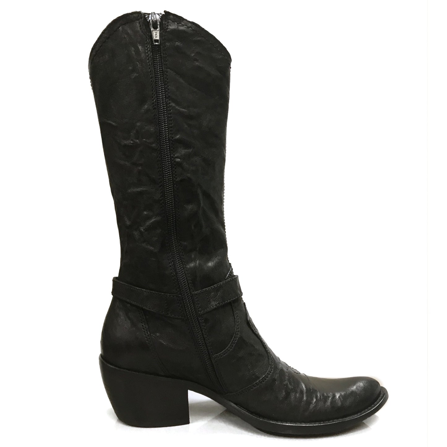 Stivali texani donna NeroGiardini 00201 Vera Pelle - Colore Nero