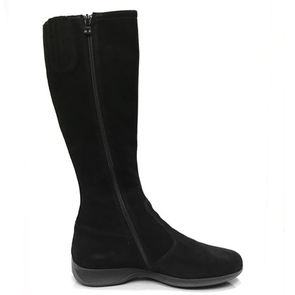 Stivali bassi Donna NeroGiardini A005102D Vera Pelle Scamosciata, Fondo gomma, Cerniera Zip - Colore Nero