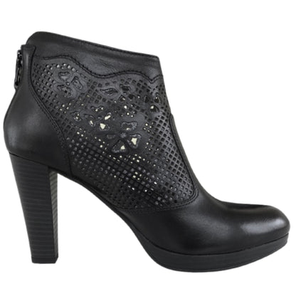 Tronchetti con tacco NeroGiardini P717004D Vera Pelle Nero