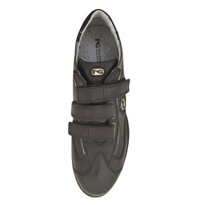 Sneakers Uomo con strappo NeroGiardini 07668 Naplak Nero riporti specchiati - 42 EU