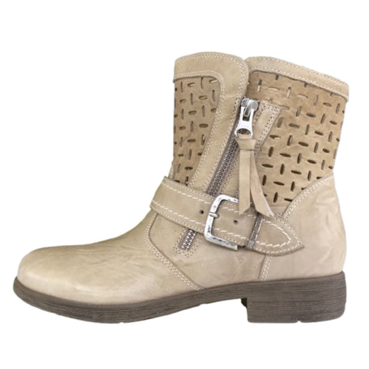 Stivaletti Beige NeroGiardini P409980D Vera Pelle con zip