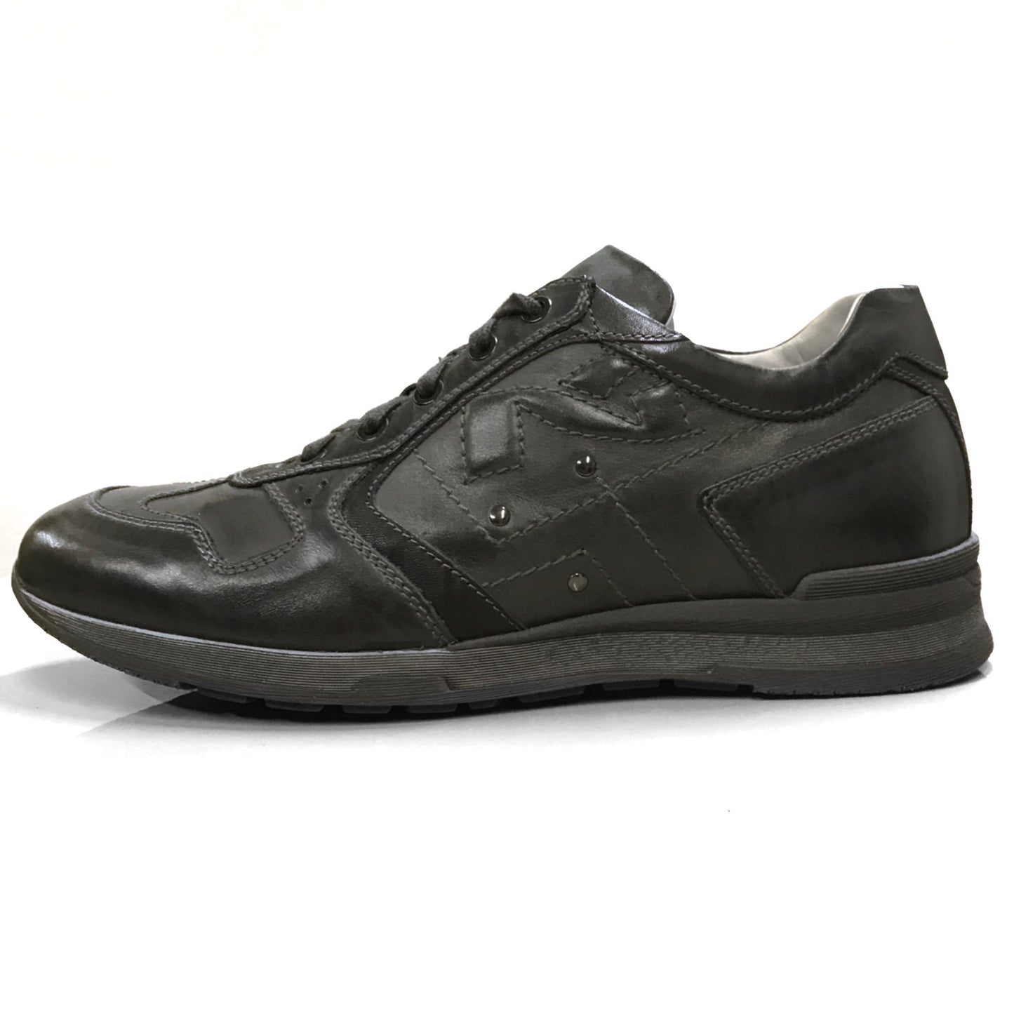 Sneakers Uomo NeroGiardini A302210U Vera Pelle, Grigio scuro - Numero 43