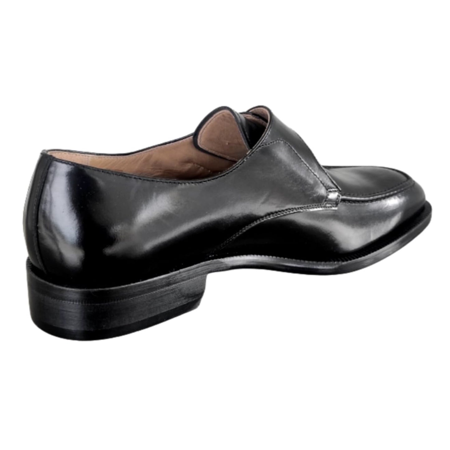 Scarpa lucida elegante Uomo Colletti 2724 Vera Pelle Nero con Fibbia