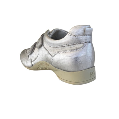 Sneakers con strap NeroGiardini 00286 VeraPelle Monogram Argento