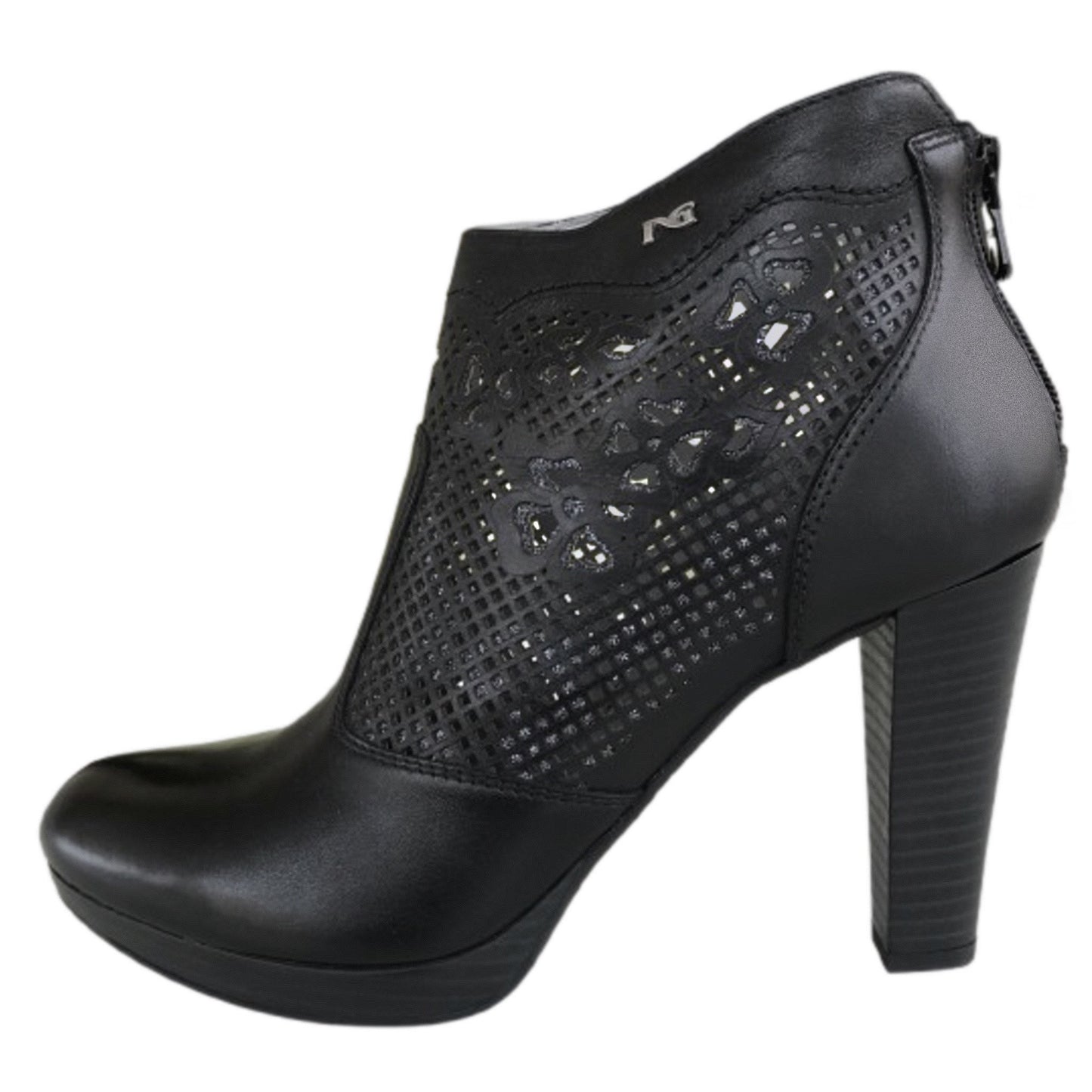 Tronchetti con tacco NeroGiardini P717004D Vera Pelle Nero