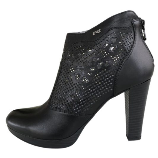 Tronchetti con tacco NeroGiardini P717004D Vera Pelle Nero