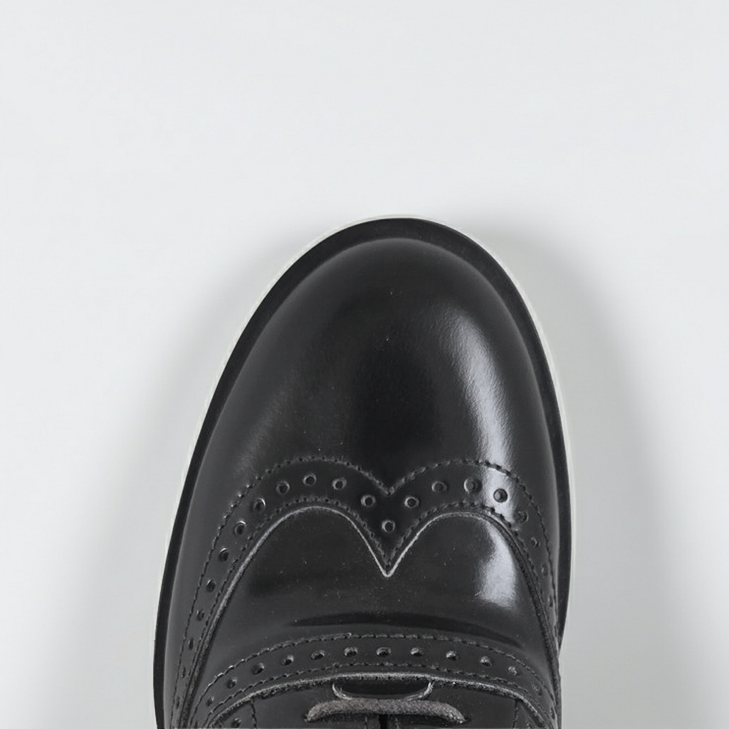 Scarpe Francesine Donna NeroGiardini Art A616490D Tacco a blocco, Vera Pelle, Nero
