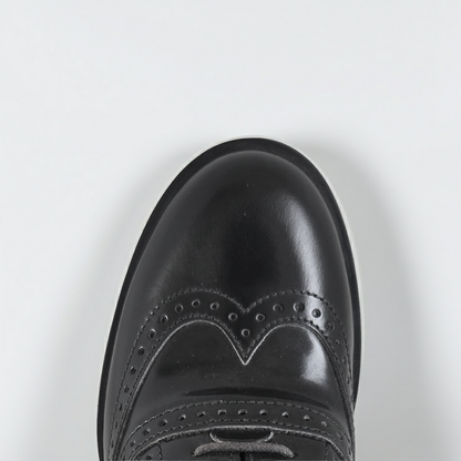 Scarpe Francesine Donna NeroGiardini Art A616490D Tacco a blocco, Vera Pelle, Nero