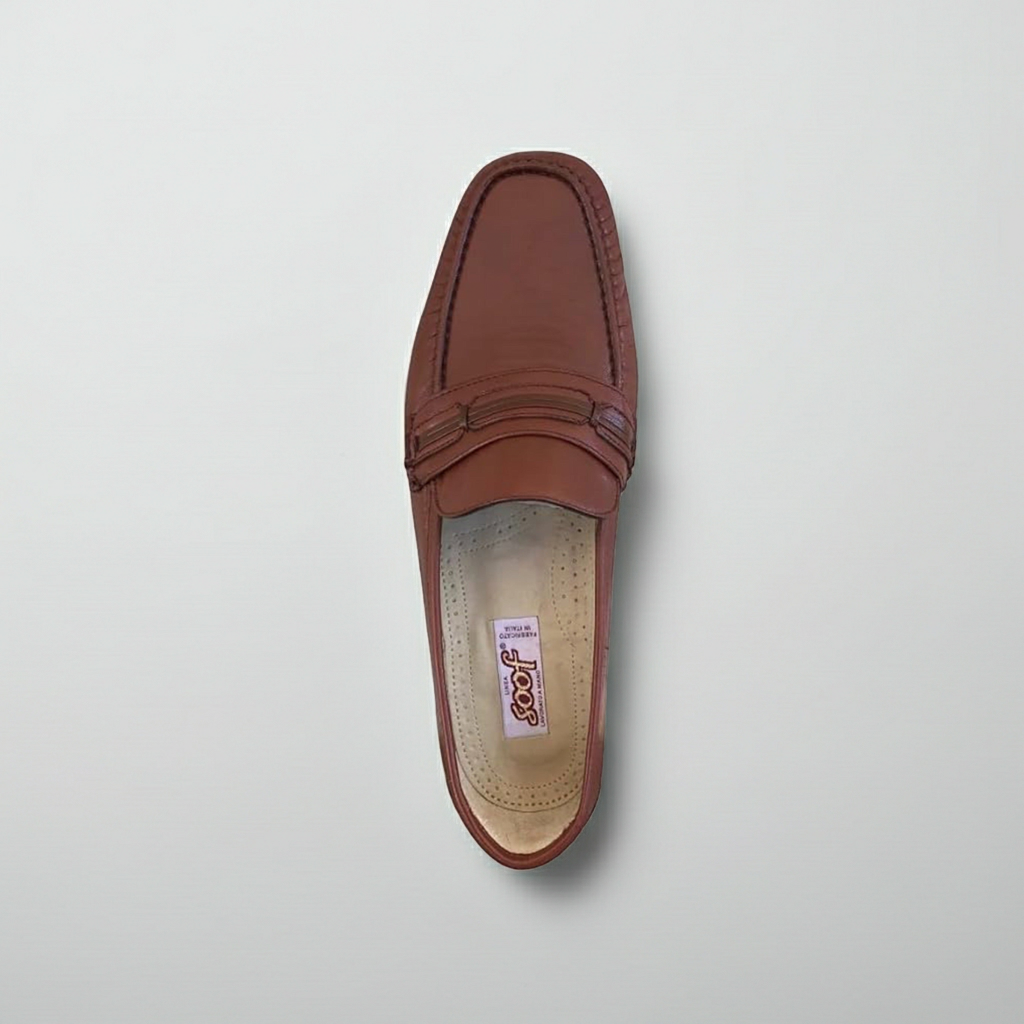 Mocassini Uomo Balducci 6928 Vera Pelle Marrone Fondo Cuoio