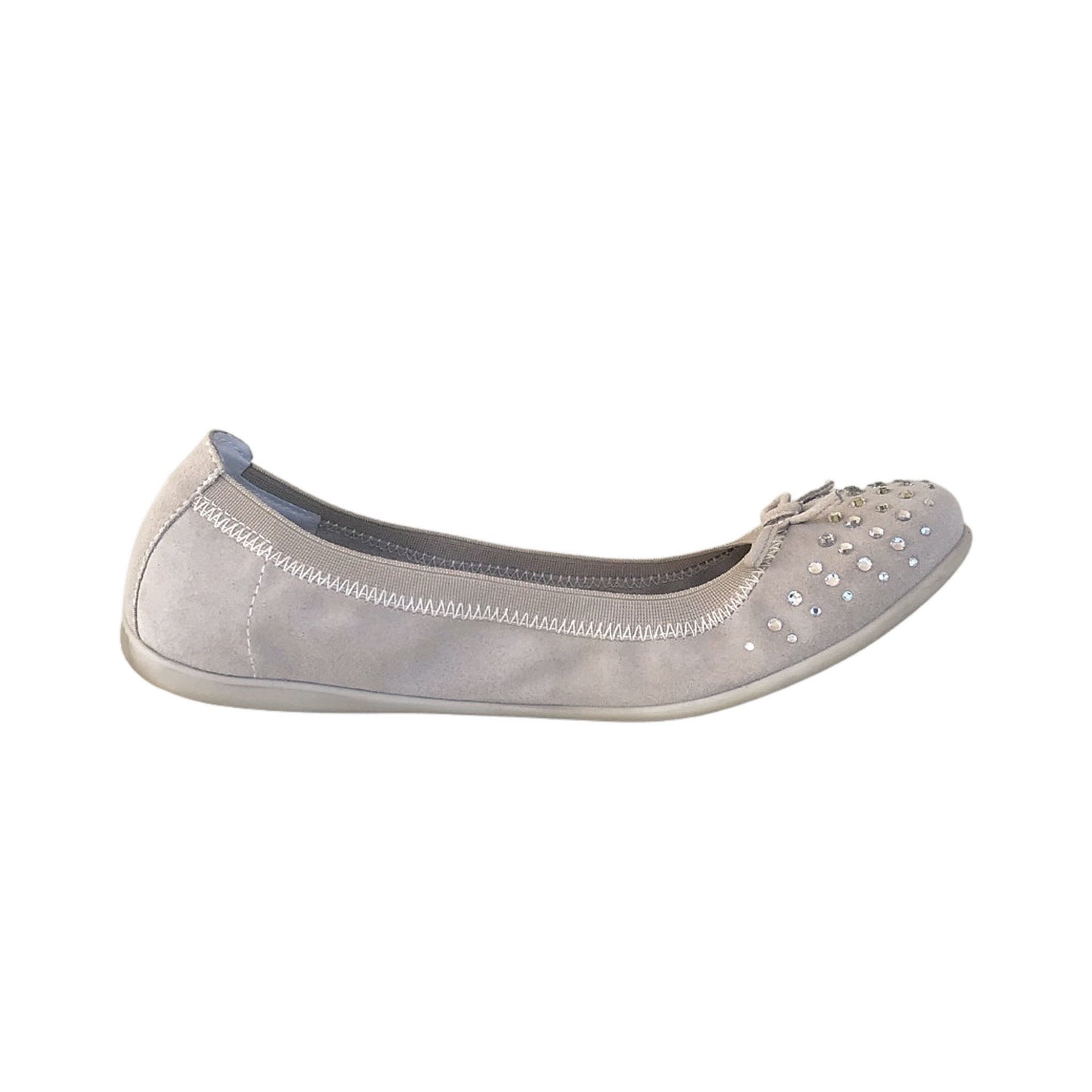 Ballerine con brillantini P530872F Vera Pelle Beige Freddo
