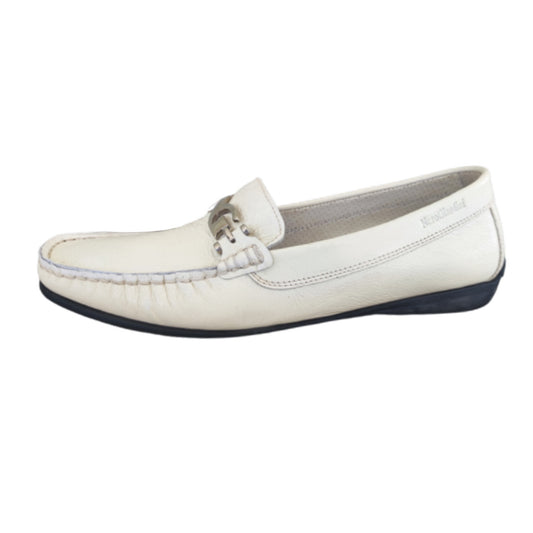 Mocassini Donna NeroGiardini 10002 Naplak Vernice Bianco