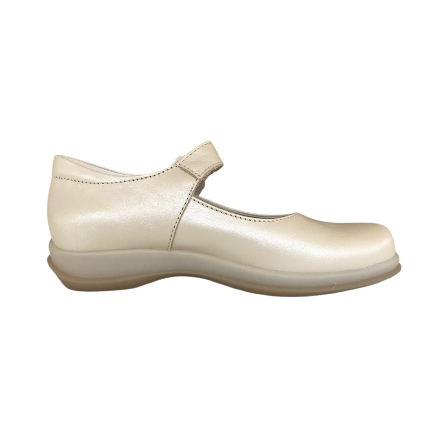 Scarpe Bambina con cinturino Giostra 740 Vera Pelle Avorio