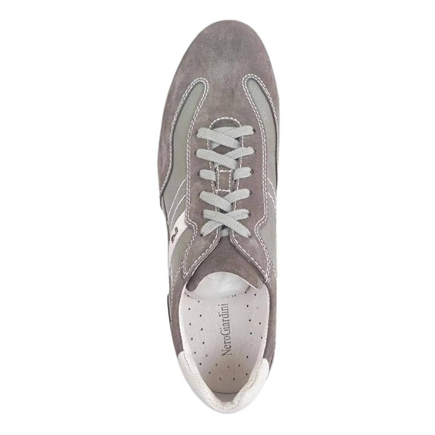 Sneakers Stringate Basse Uomo P704780U Vera Pelle Scamosciata Tessuto Gysel Grigio Fumo - 43 EU
