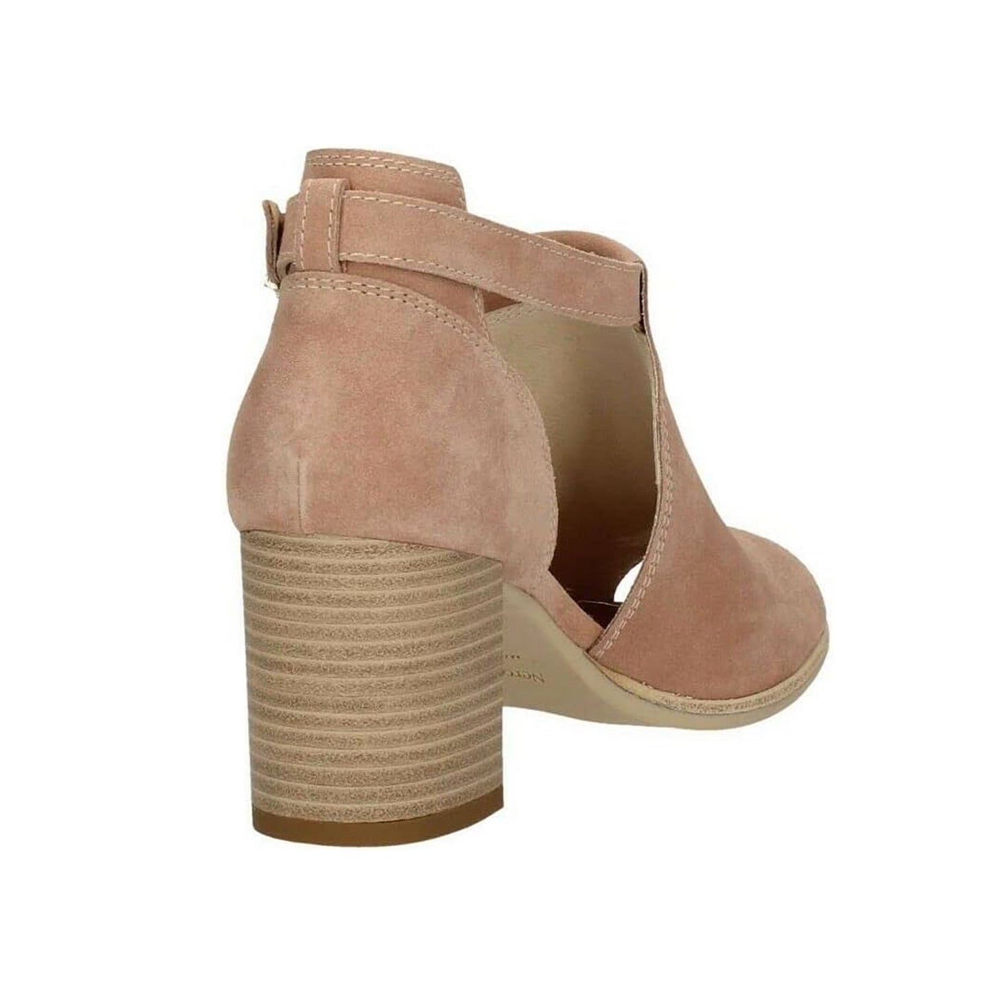 Sandali Tronchetto Donna Nero Giardini P907630D Vera Pelle Scamosciata Cipria