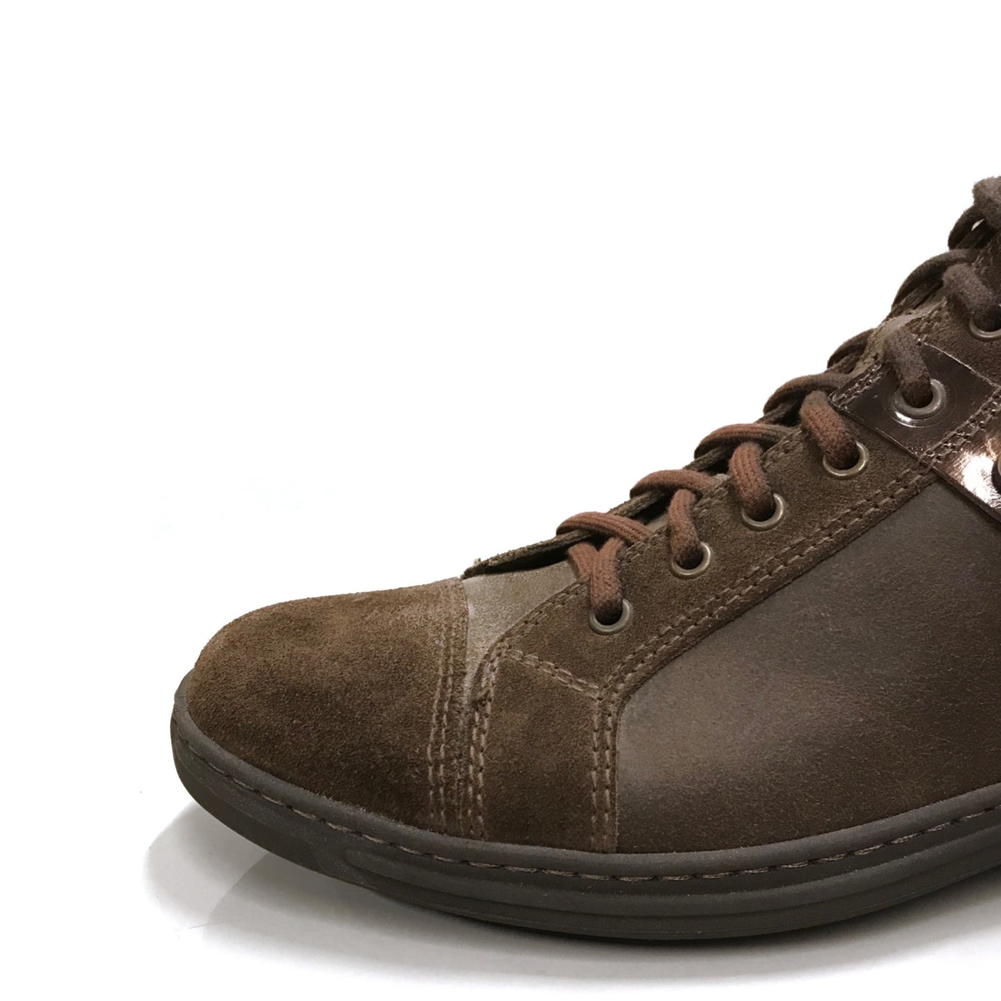 Sneakers Stringate Uomo NeroGiardini 07740 Vera Pelle e Pelle Scamosciata, Marrone Testa di Moro