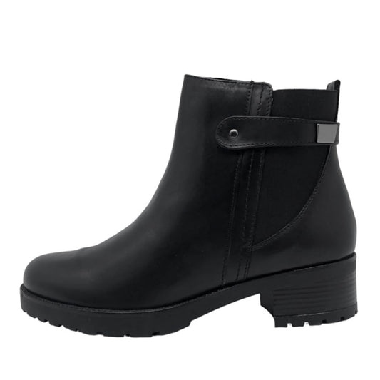 Stivaletto Nero in Pelle Donna Cinzia Soft IV15830S - Tacco Basso, Vera Pelle, Comodo ed Elegante