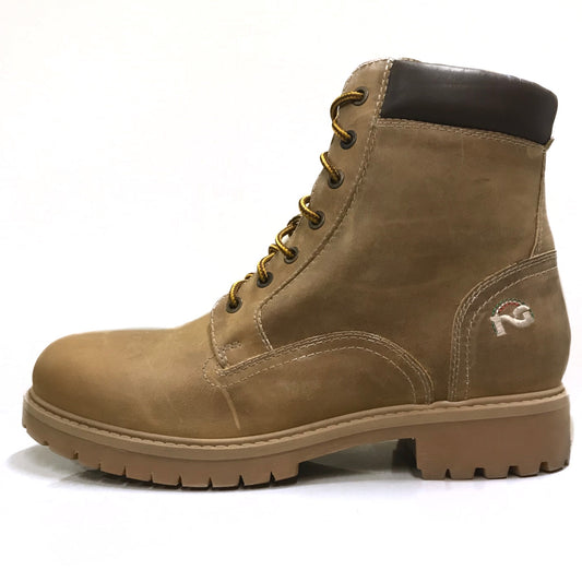 Anfibi gialloni NeroGiardini A207780D in Vera Pelle - Color Beige Sabbia